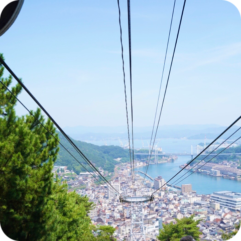 写真：リフトから見下ろした尾道の風景