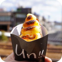 写真:UN!!とパッケージに書いてあるお菓子